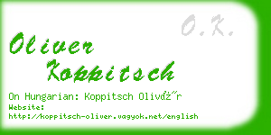 oliver koppitsch business card